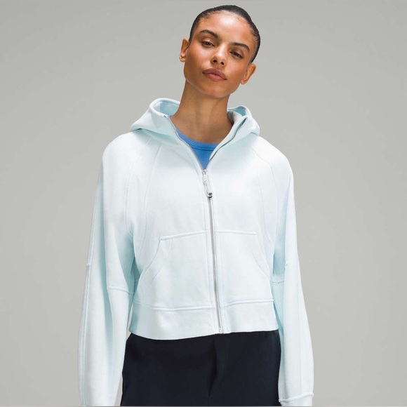 lululemon athletica Tops - Lululemon Scuba Oversized Full-Zip Hoodie -Sheer Blue